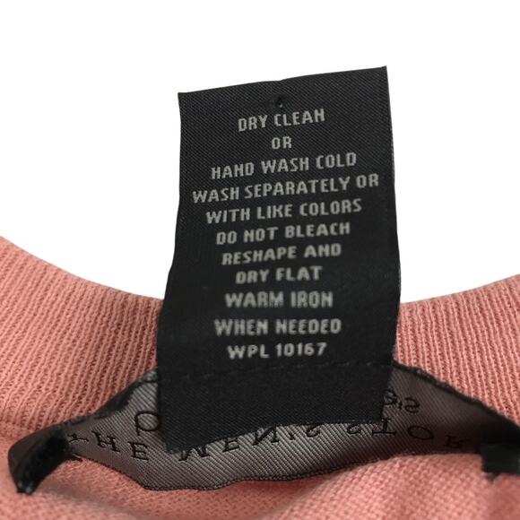 The Bloomingdale's Cashmere Blend V-Neck Pullover Sweater Men Sz L Peach Classic - Picture 6 of 8